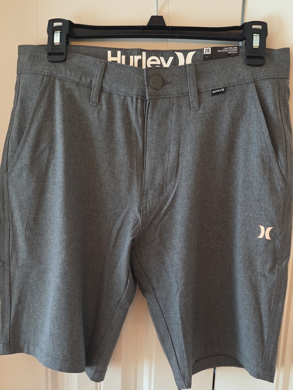 Hurley Charcoal Athletic Hybrid Shorts